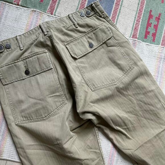 RRL Polo Ralph Lauren Tan Twill Field Fatigue Utility Pant - Picture 7 of 8
